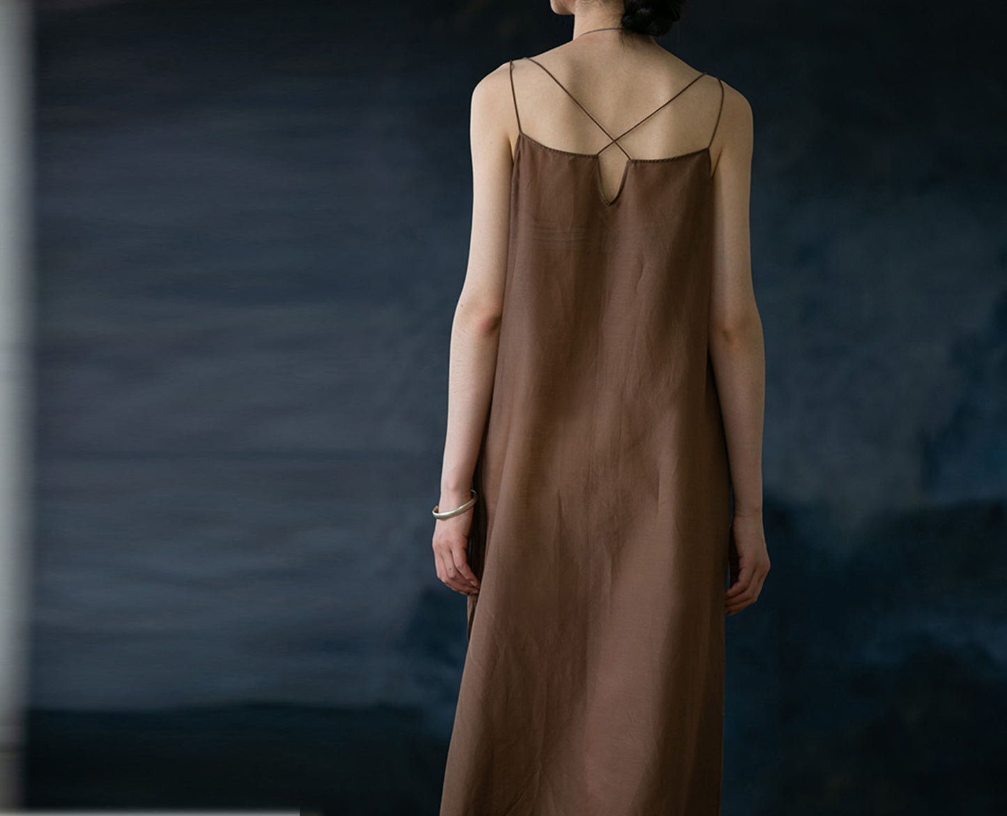 edoa Silk Cotton Blend Slip Dress