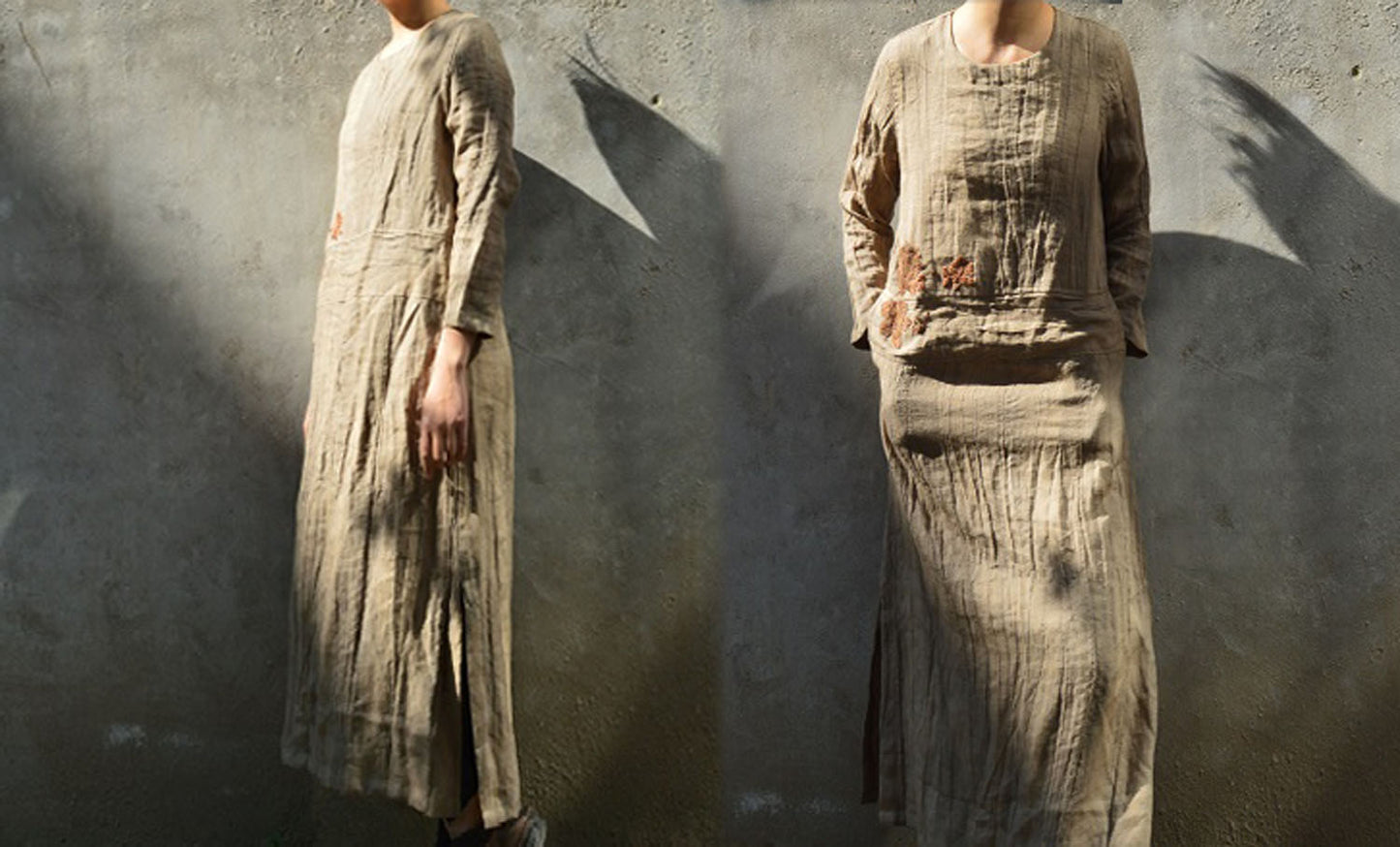 edoa Mud-dyed Ramie Dress