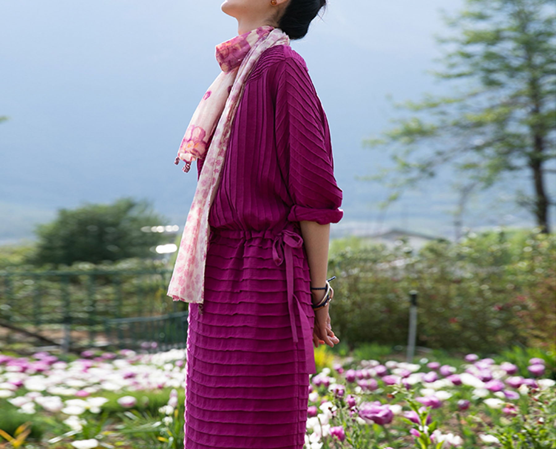edoa Hand-pintucked Linen Dress