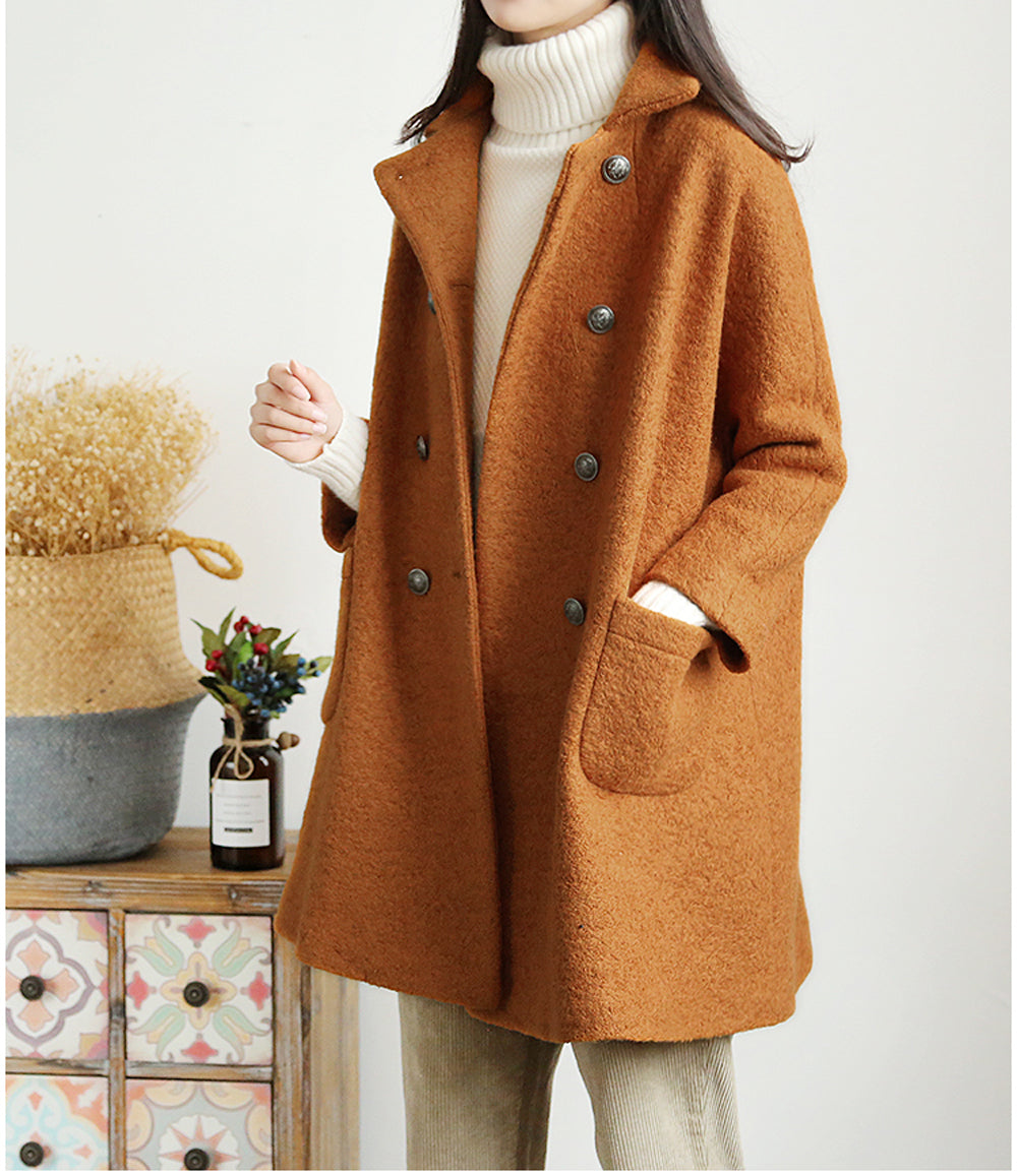 edoa  Loop-Yarns Wool Oversized Coat 