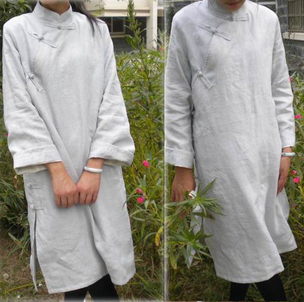 edoa Linen Cheongsam Dress