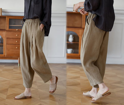 edoa High Count Linen Pants