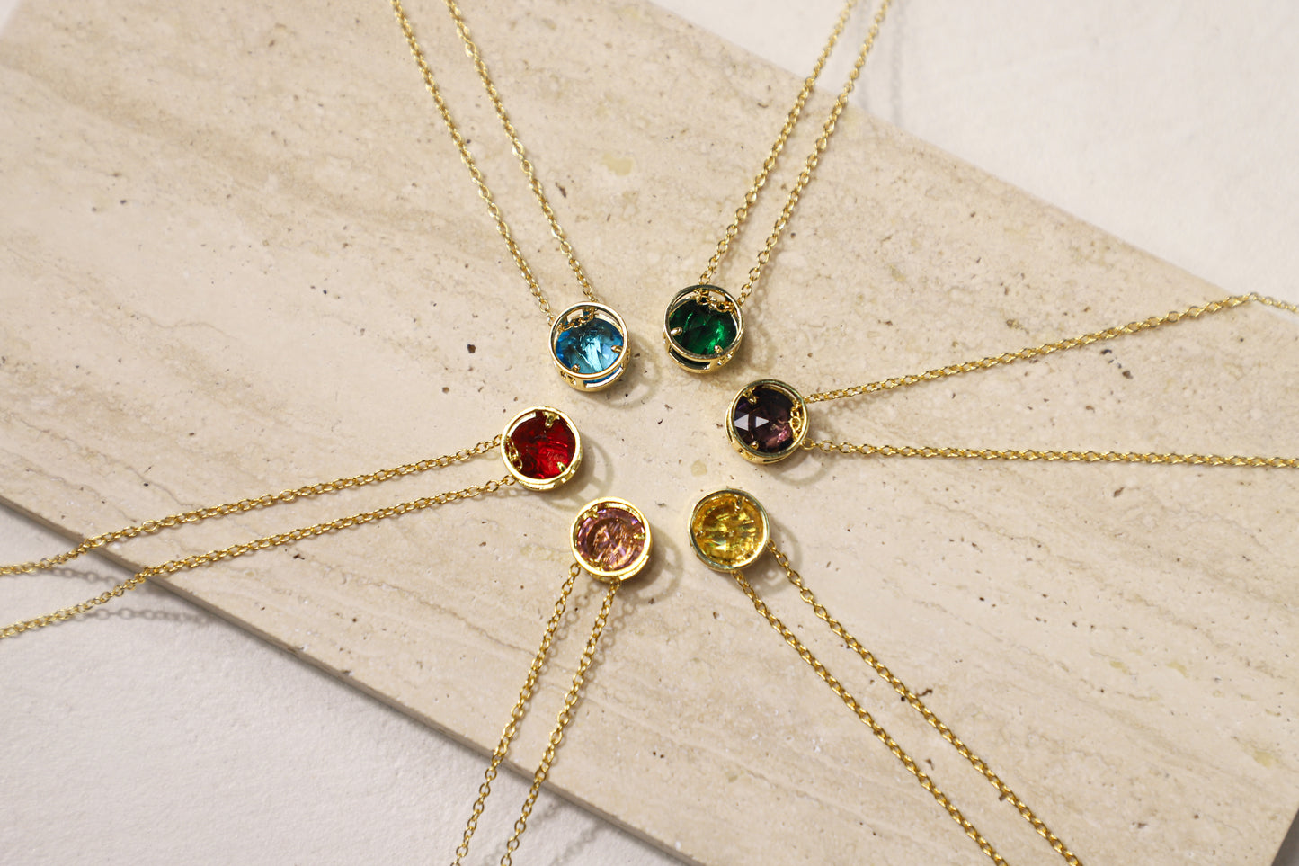 edoa Dainty Minimalist Zodiac Birthstone Necklace