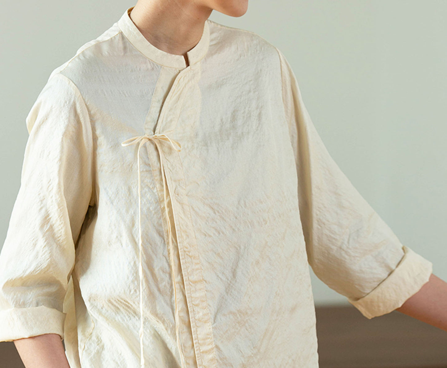 edoa Tussah Silk Chinese Blouse 