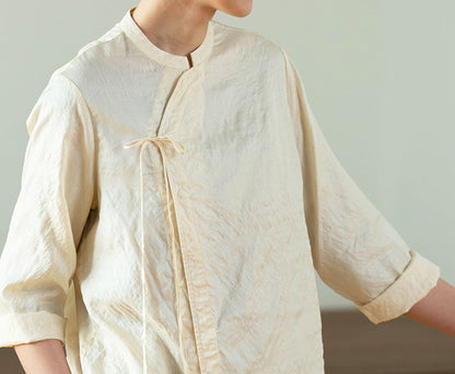 edoa Tussah Silk Chinese Blouse 