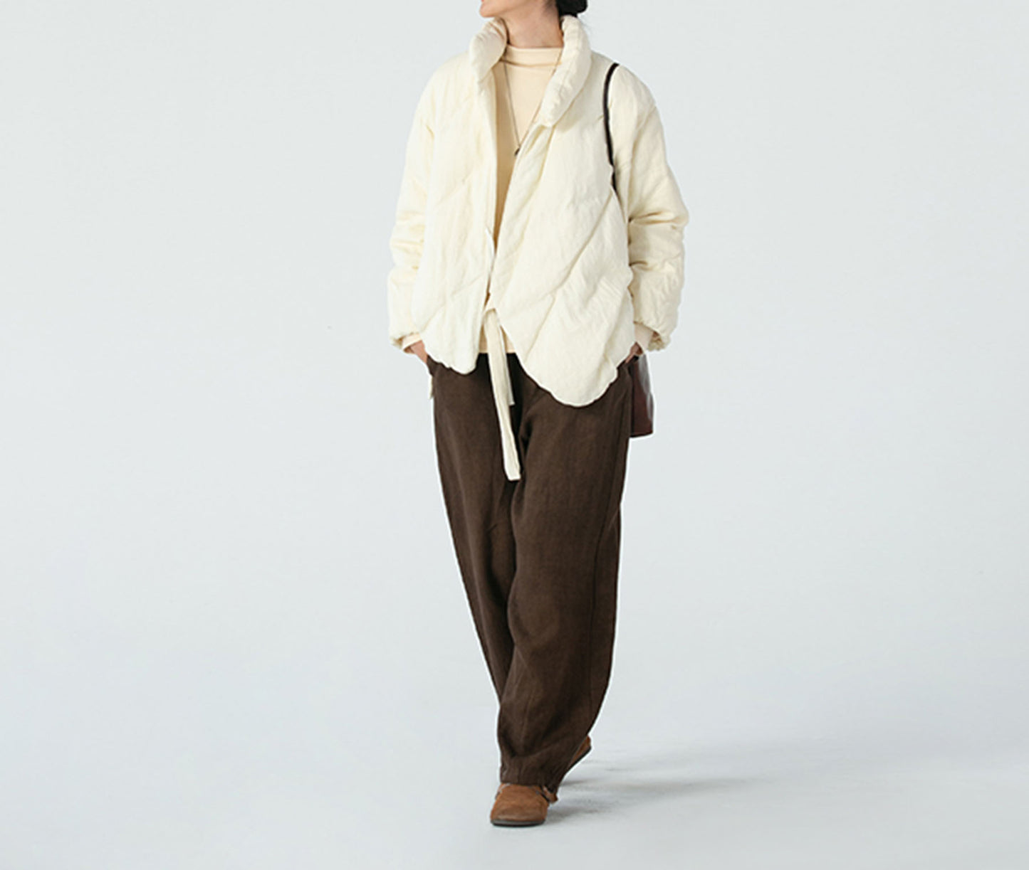 edoa Linen Goose Down Coat