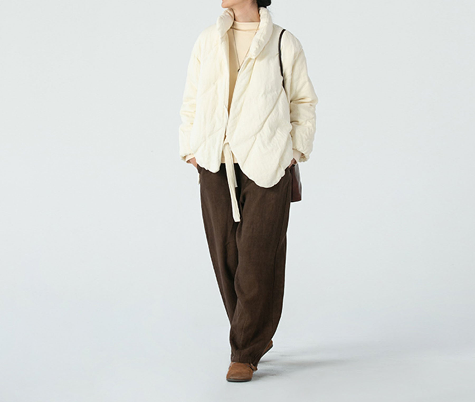 edoa Linen Goose Down Coat