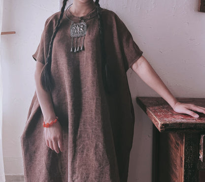 Cracked Mud Silk Qipao Dress dr0386 N212