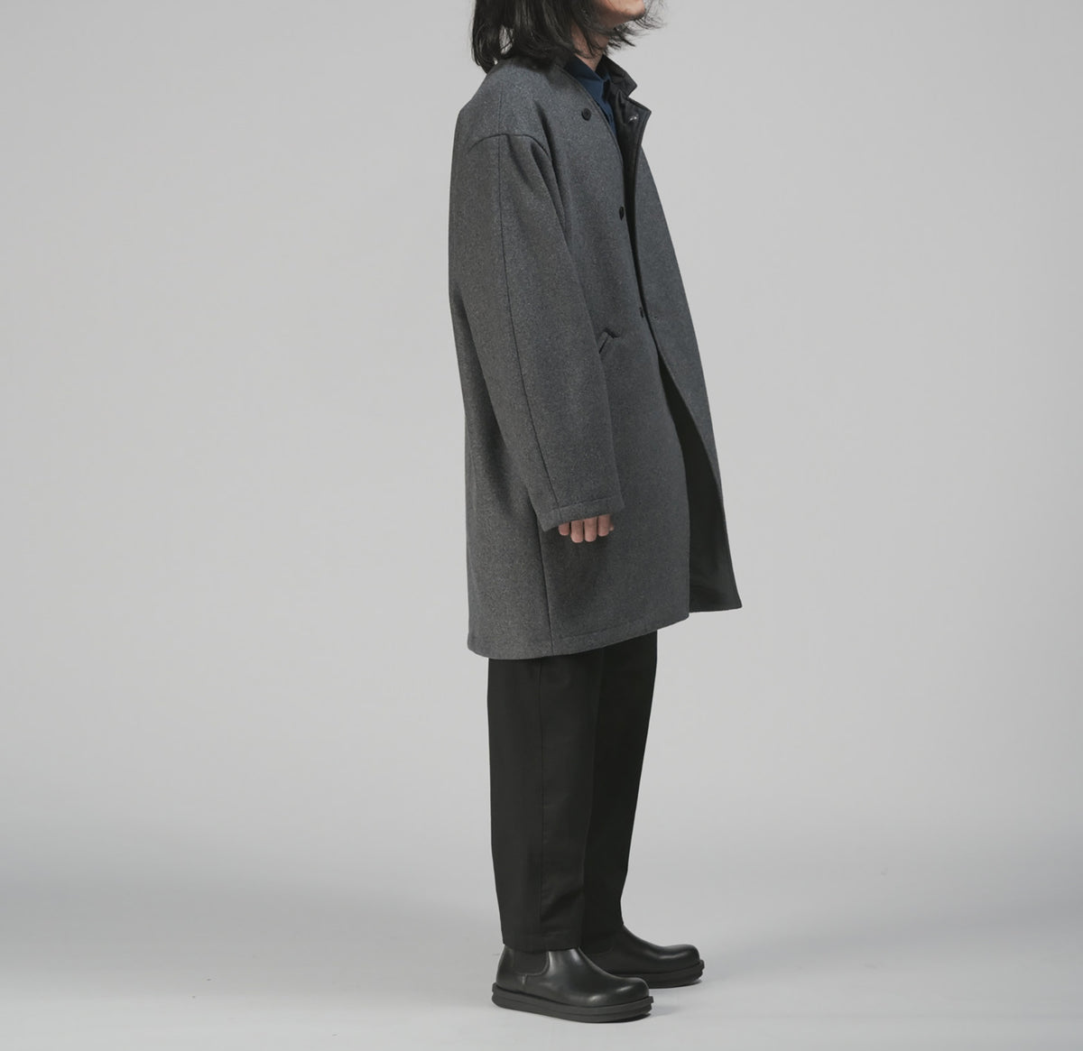 edoa Winter Asymmetric Wool Coat