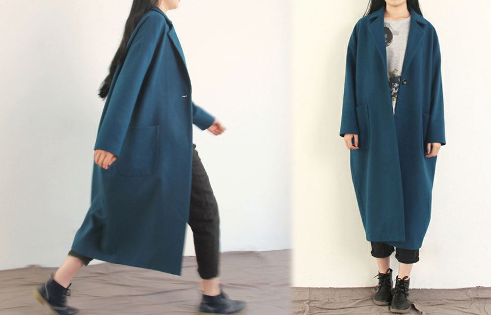 edoa Oversized Wool Coccon Coat