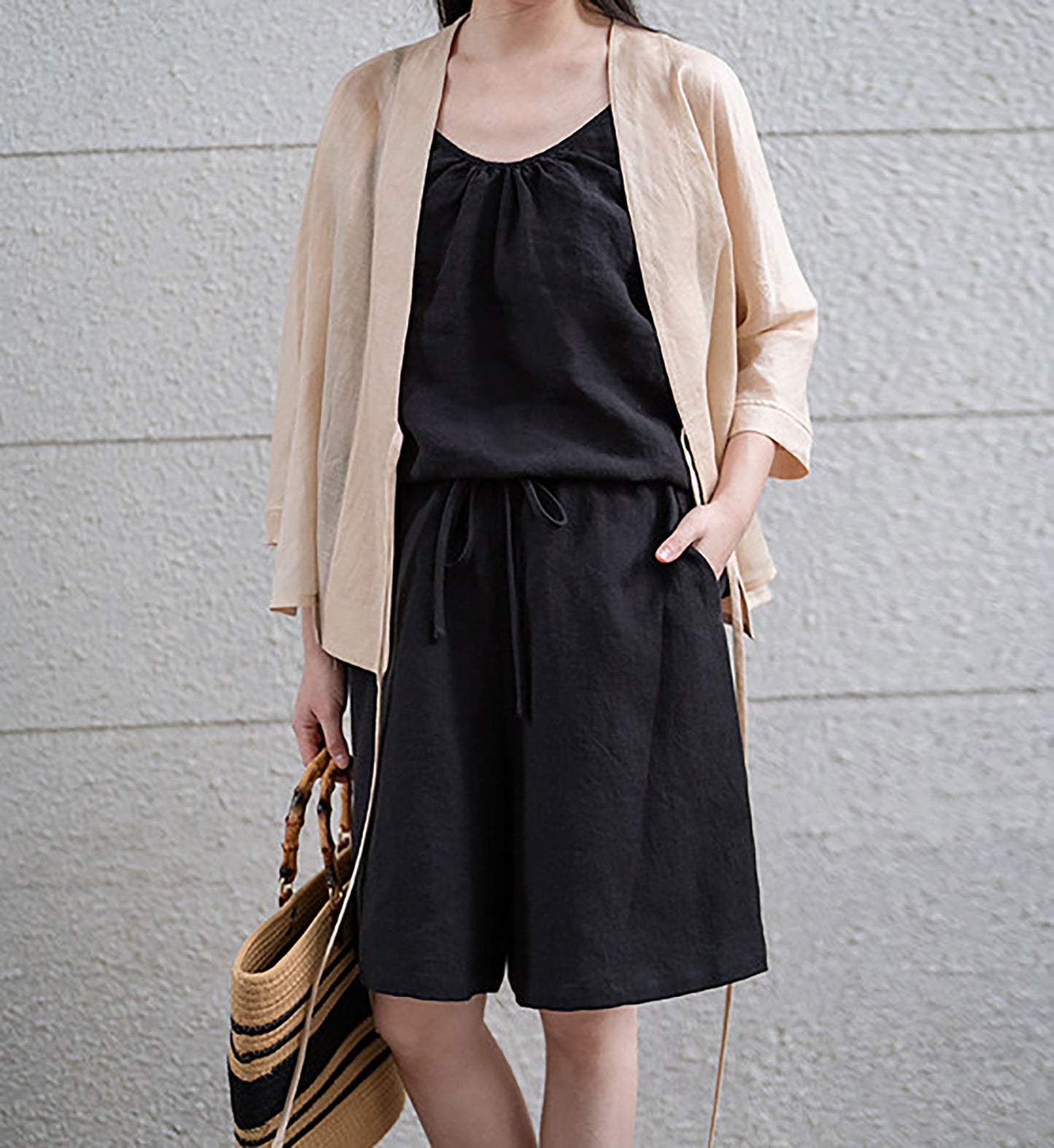 edoa Washed Linen Camisole Top