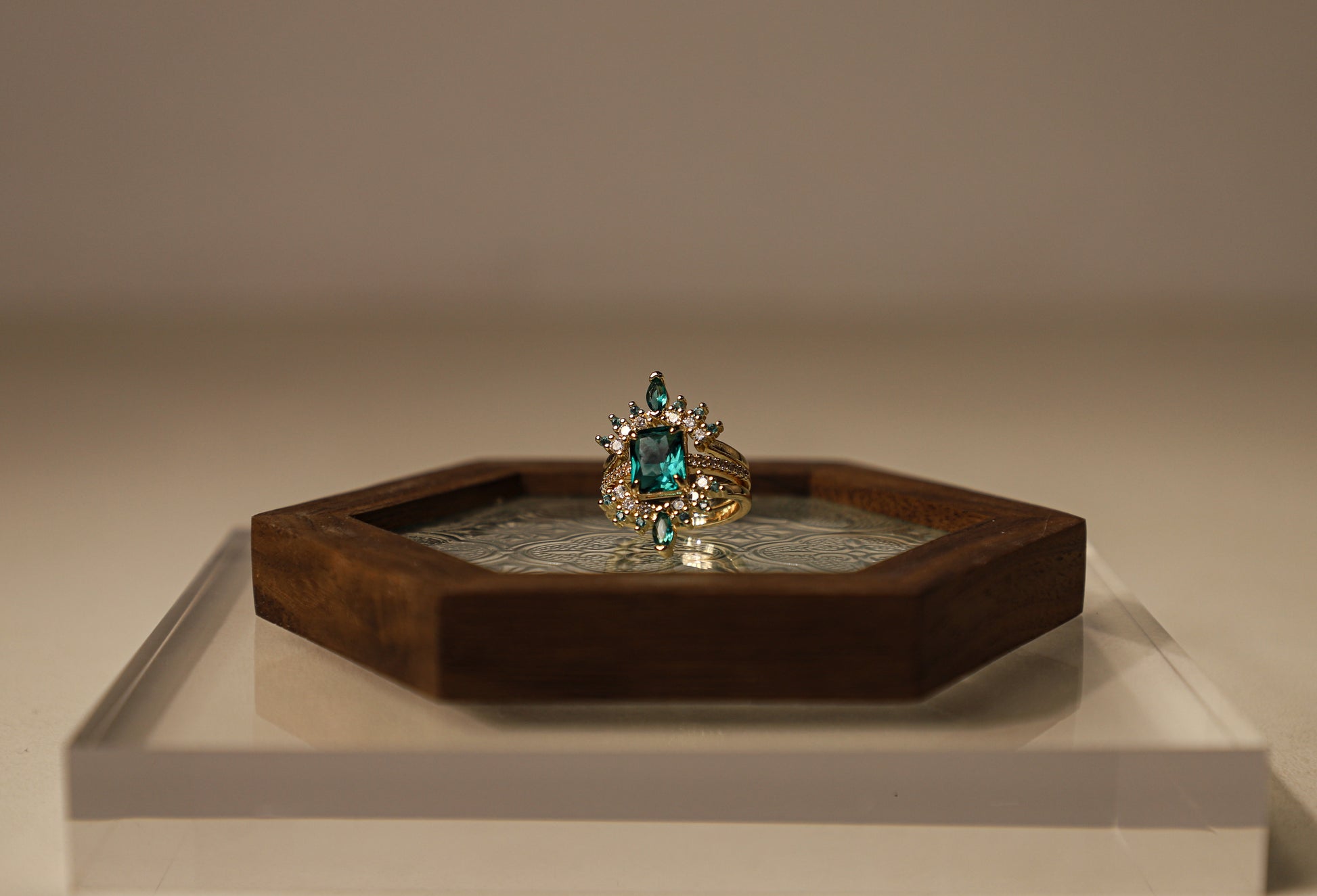 edoa Modern Art Deco Stack Geometric Nest Ring
