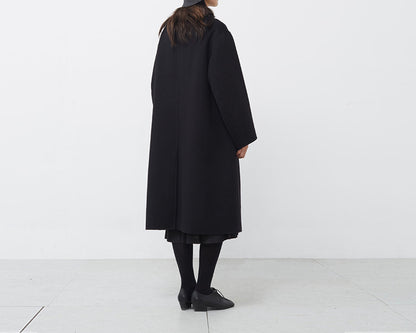 edoa Double Faced Wool Cocoon Coat