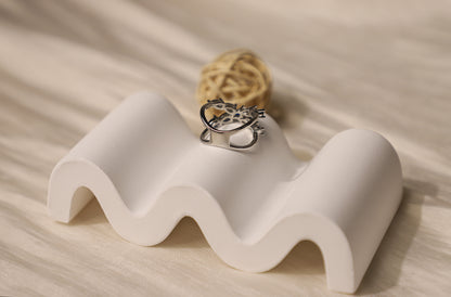 edoa Modernist Duo Water Wave Ring