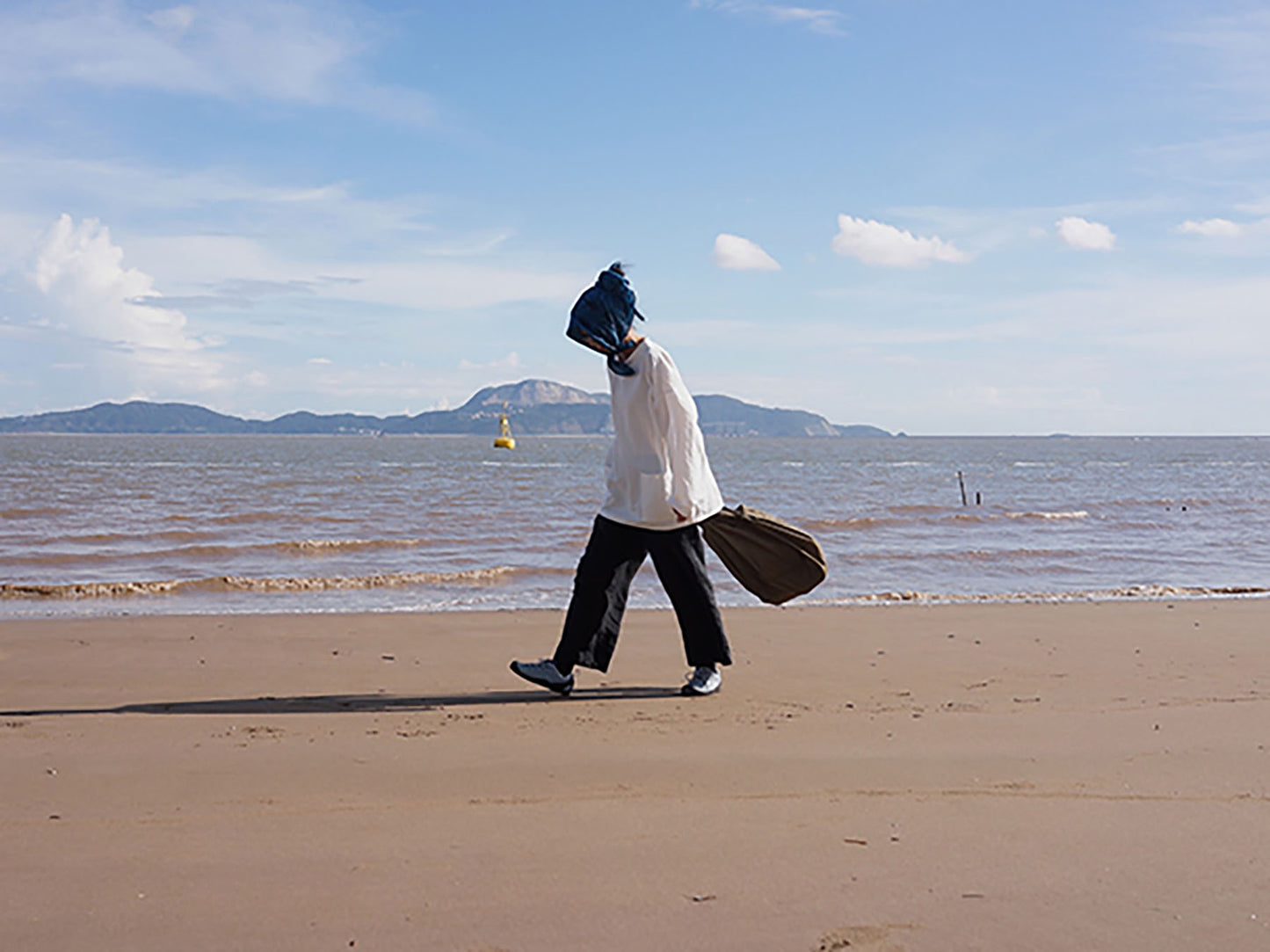 edoa White Linen Fishermen's Smock