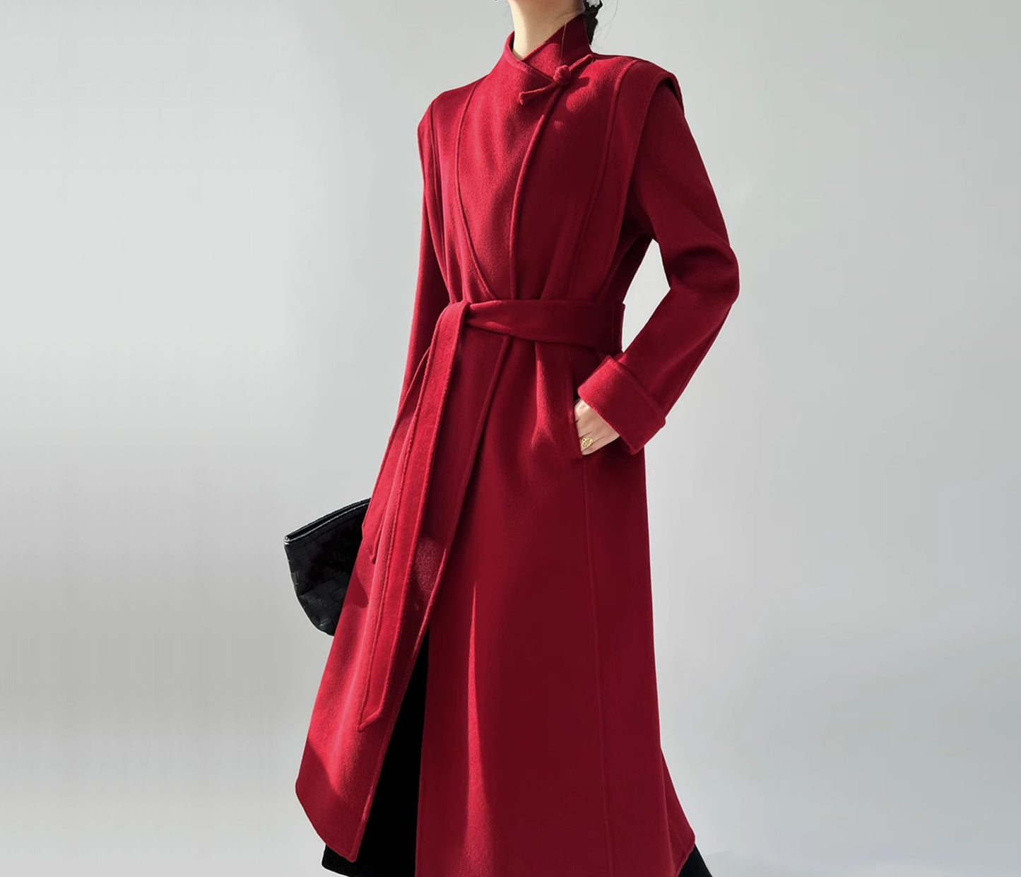 edoa Premium Double Faced Wool Chinese Coat