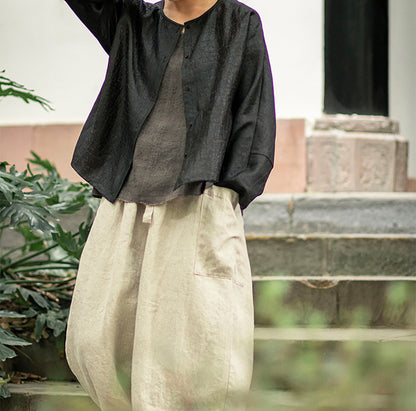 edoa Cracked Mud Silk Over Shirt