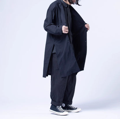edoa Loose Men's Lightweight Stretched Cotton Minimalism Coat