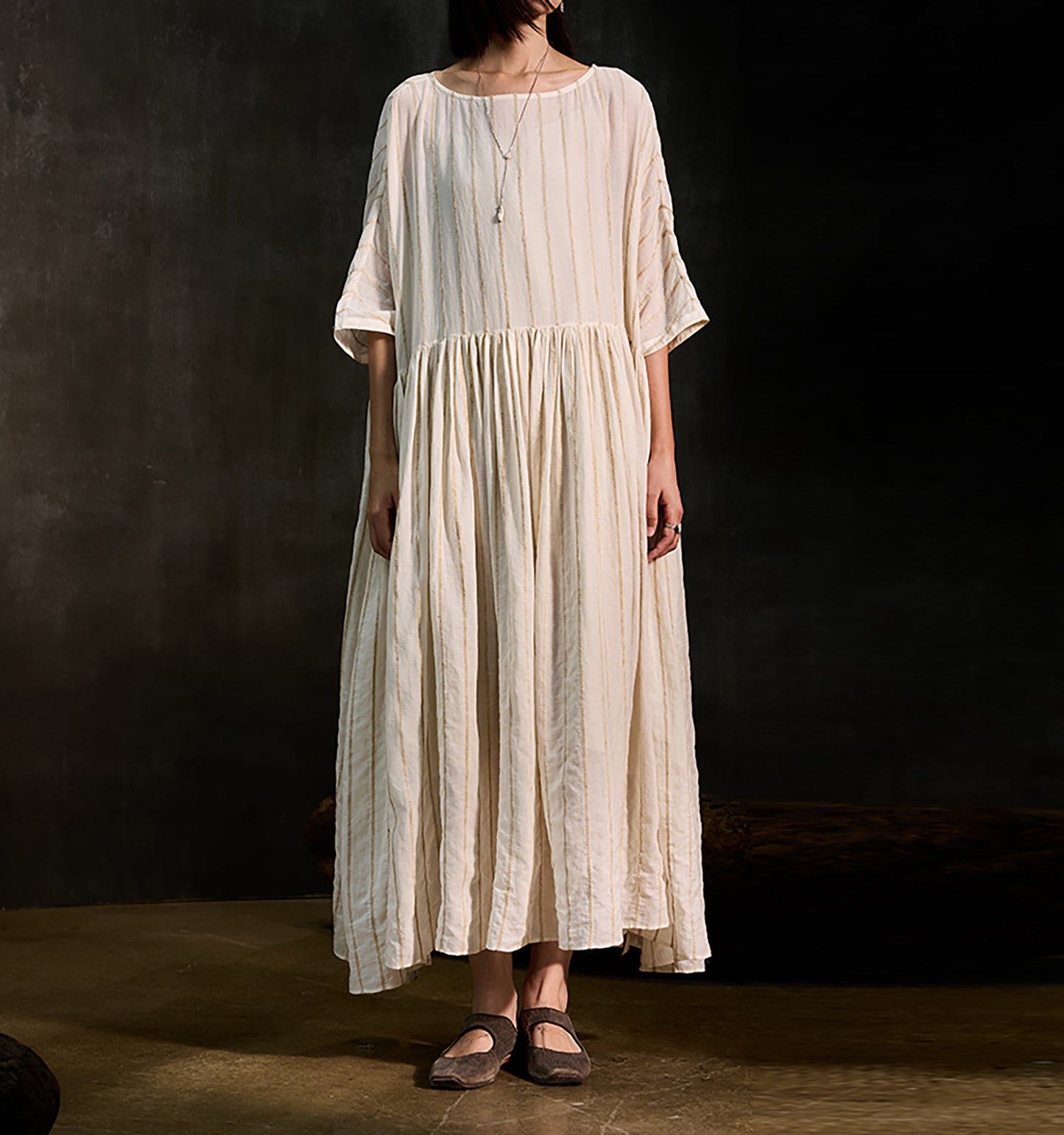 edoa Oversized Striped Dress 
