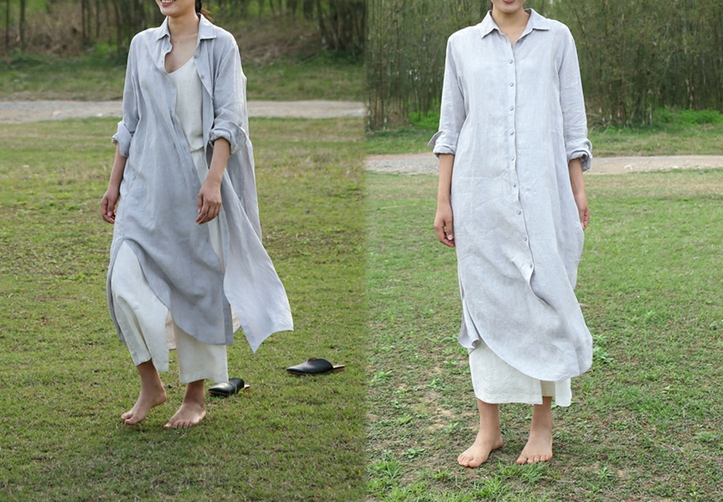 edoa Linen Shirt Dress