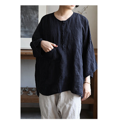 edoa Oversized Loose Linen Tunic