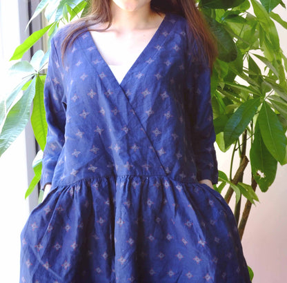 edoa Printed Linen Smock Dress 
