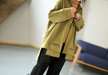 edoa Loose Unisex Cotton French Terry Jacket