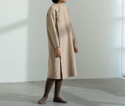 edoa Double Faced Wool Qipao Coat 