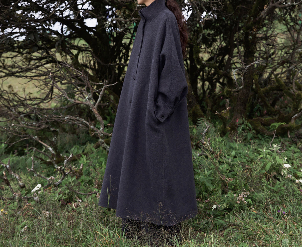 edoa Premium Double Faced Alpaca Oversized Coat