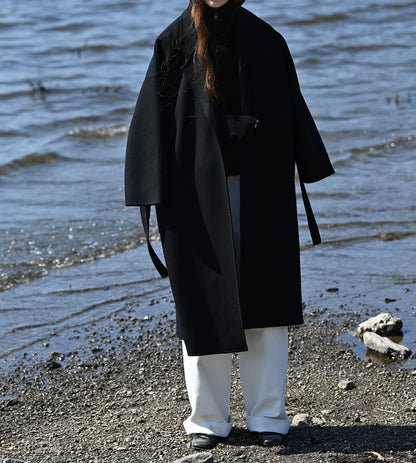 edoa Classic Double-faced Wool Belted Coat
