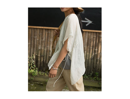 edoa High Counted Ramie Smock Tunic
