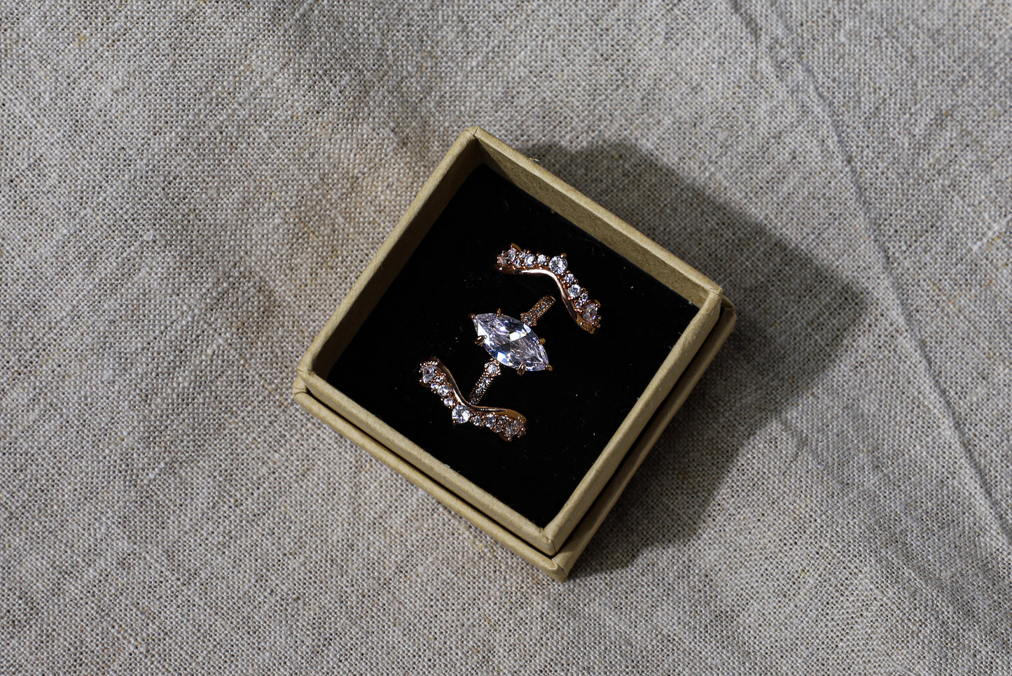 edoa The Aurora Crown Pave Ring Set