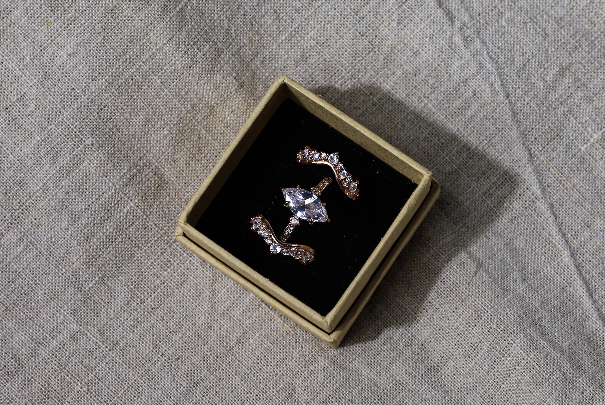 edoa The Aurora Crown Pave Ring Set