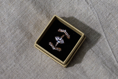 edoa The Aurora Crown Pave Ring Set