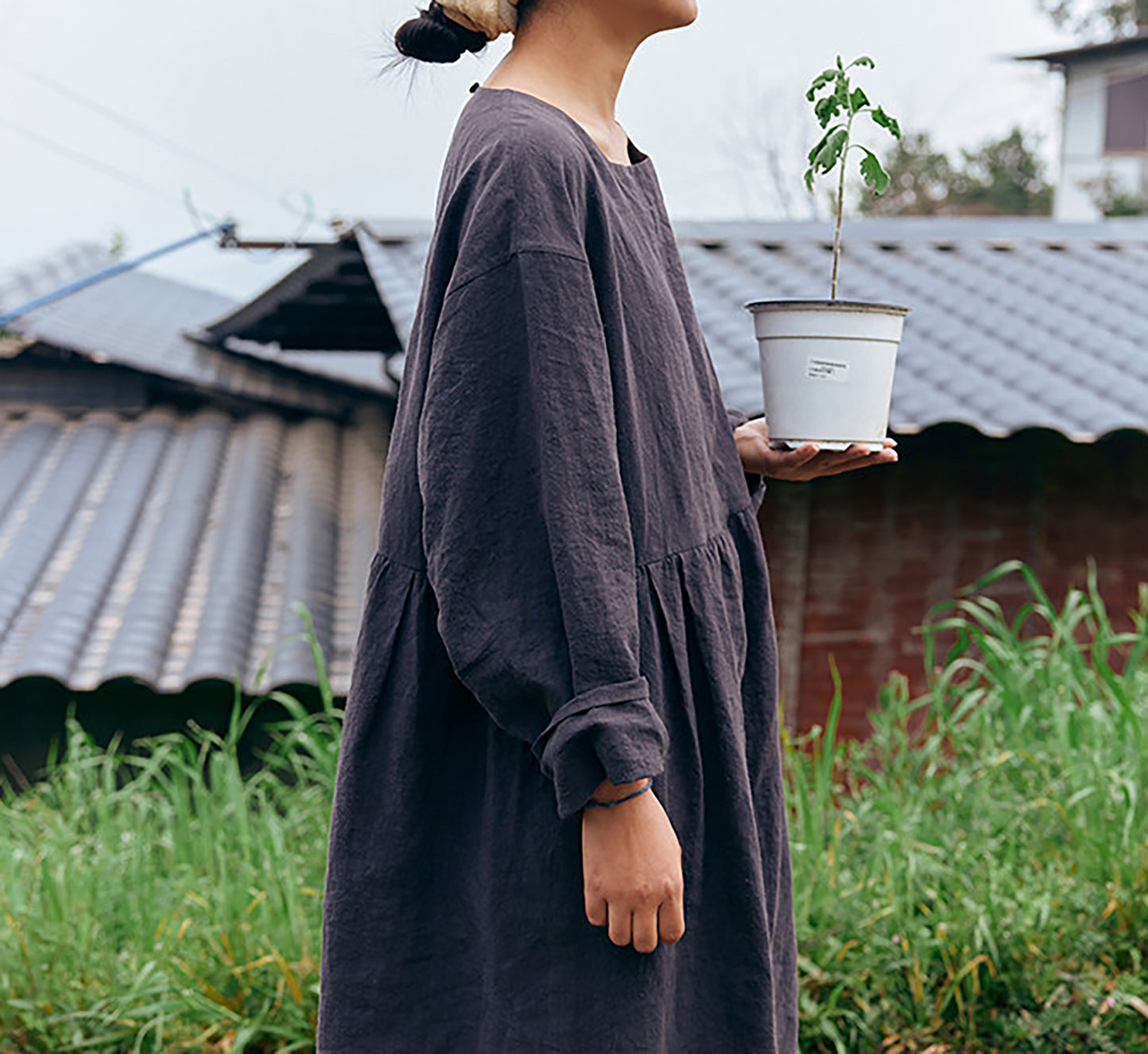 edoa Washed Linen Garden Dress