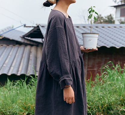 edoa Washed Linen Garden Dress