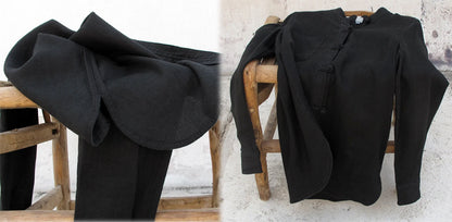 edoa Stand Collar Linen Chinese Shirt 