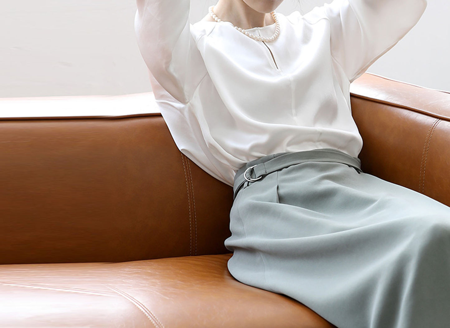 edoa Silk Charmeuse Tee 
