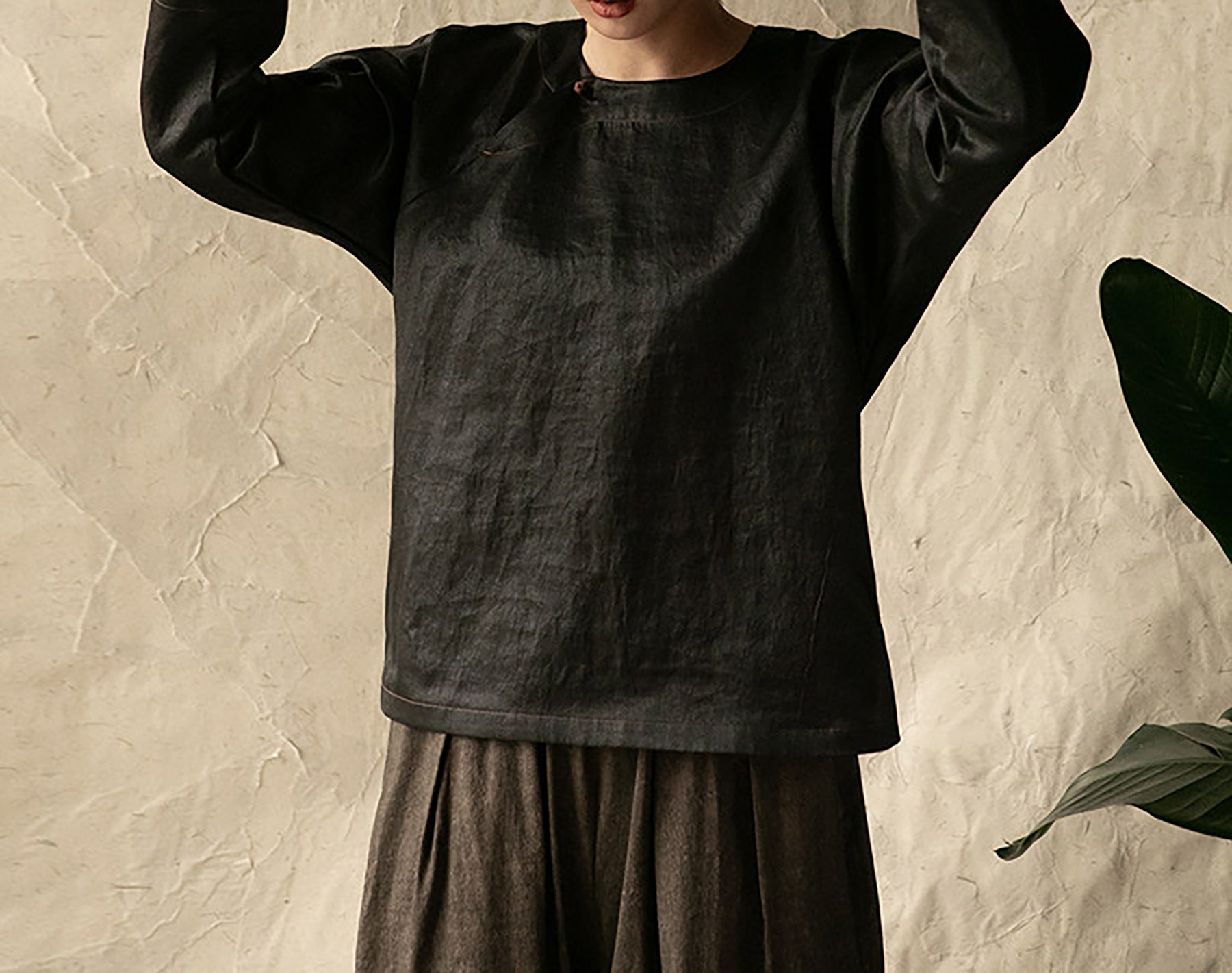 edoa Mud Silk Modified Chinese Blouse