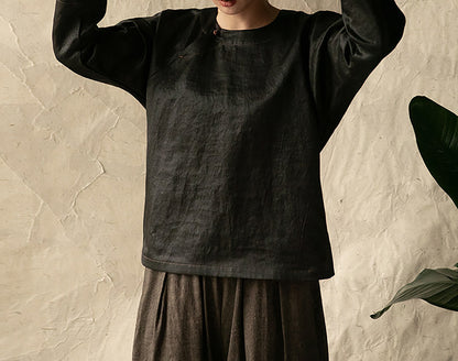 edoa Mud Silk Modified Chinese Blouse
