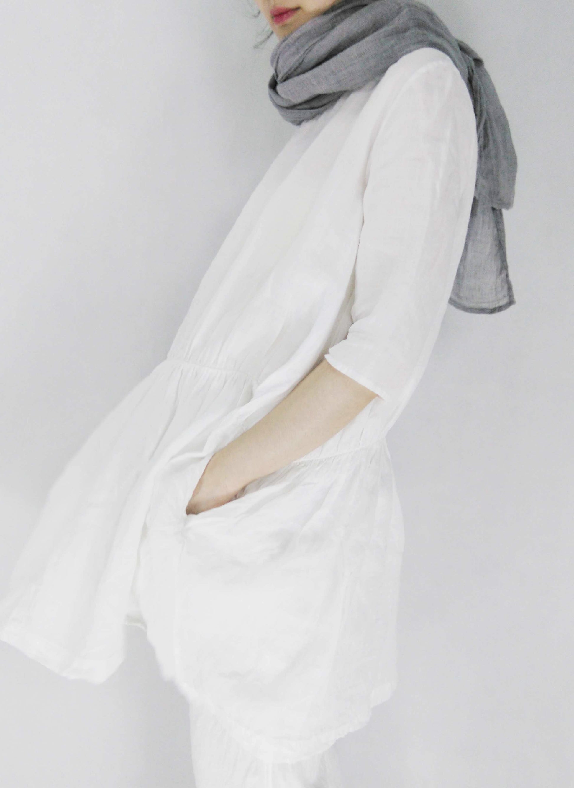 edoa Light Gray Tunic Swing Dress 