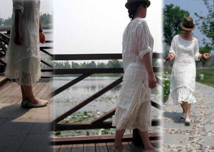 edoa Thin Linen Gauze Tunic