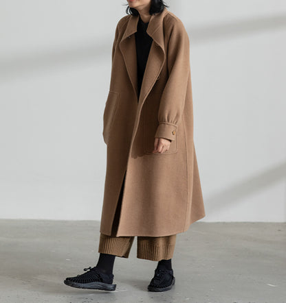 edoa Double Faced Wool Camel Hair Coat 