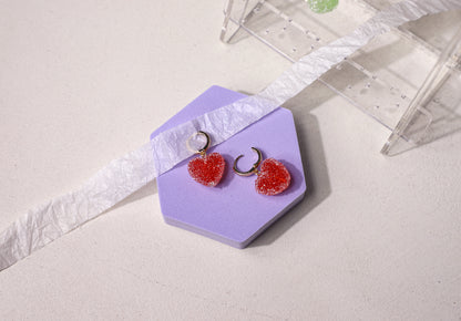 edoa Dopamine Sugar Heart Candy Earrings
