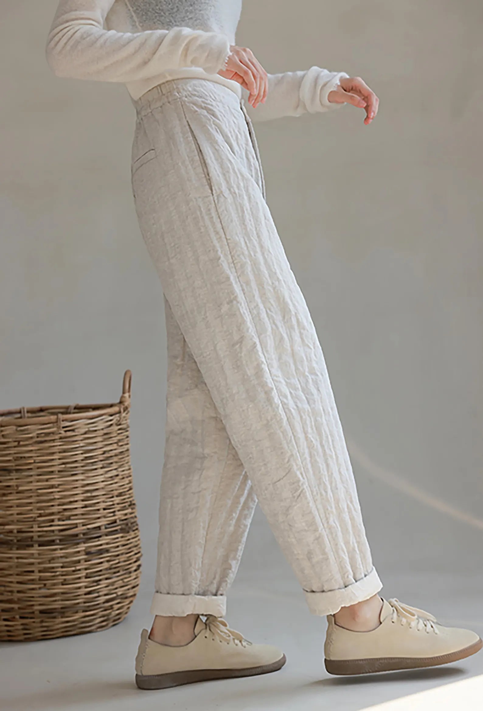 edoa Flax Linen Down Pants