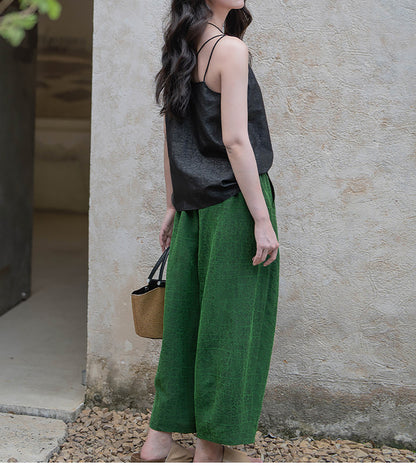 edoa Crackle Mud Silk Cami Top with Double Strap