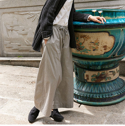 edoa High Density Japanese Cotton Wide Leg Pants