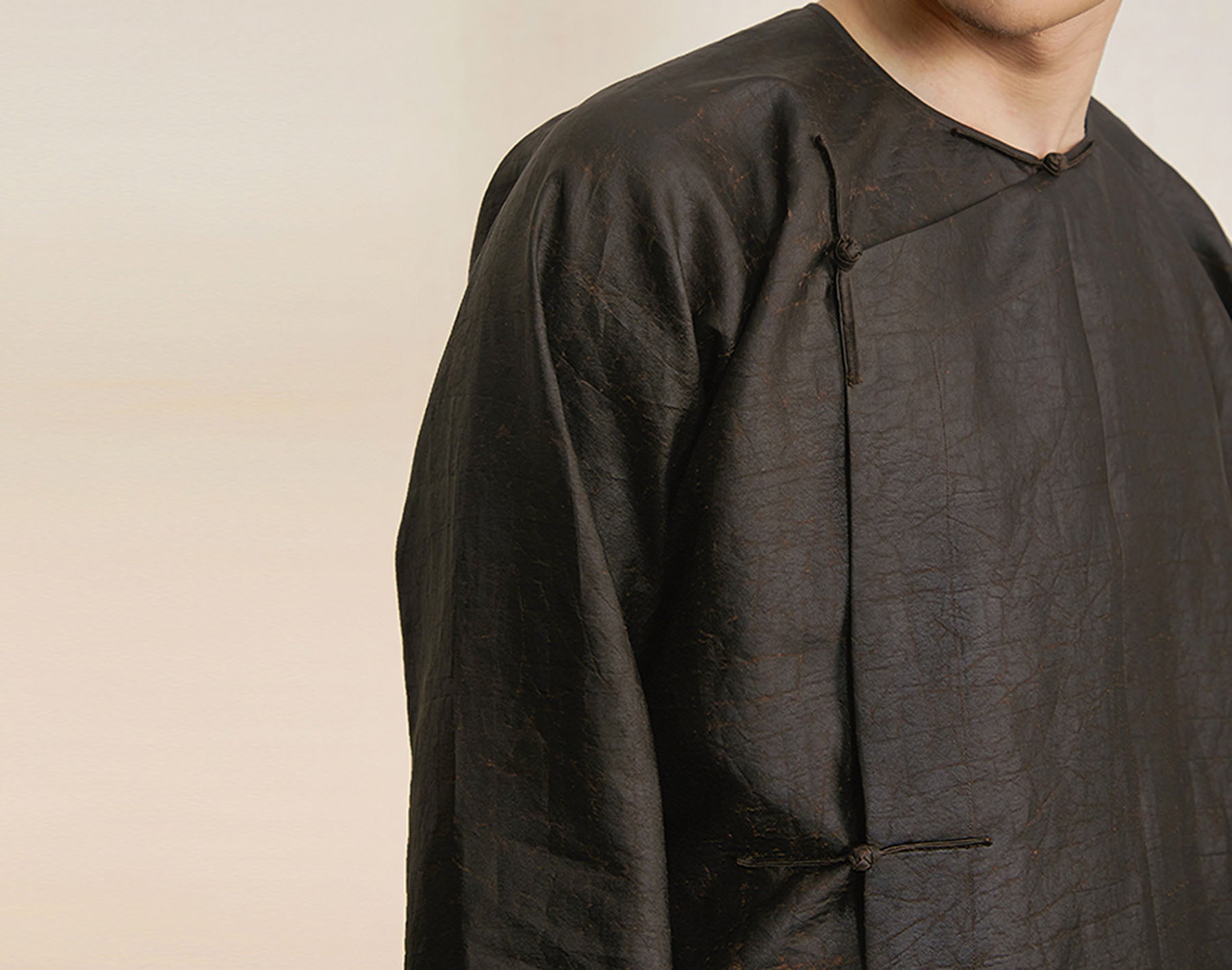 edoa Chinese Mud Silk Cheongsam Top