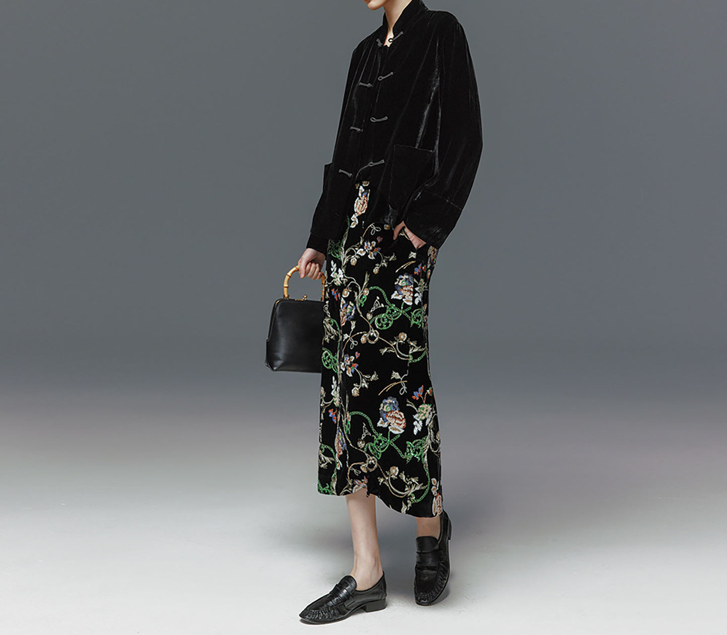 edoa Silk Velvet Lined Spring Jacket 