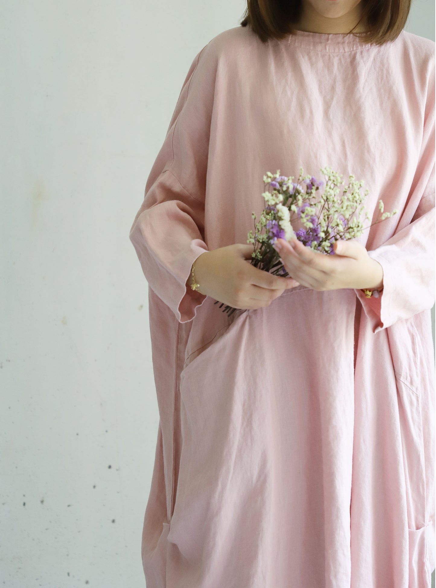 edoa Oversized Linen Smock Top Tunic